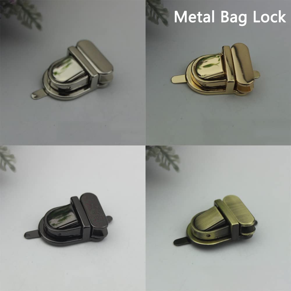 Fermoirs De Sac En Métal - Lot De 4, Noir - Pour Sacs à Main, Sacs à Dos, Artisanat Cuir - 7