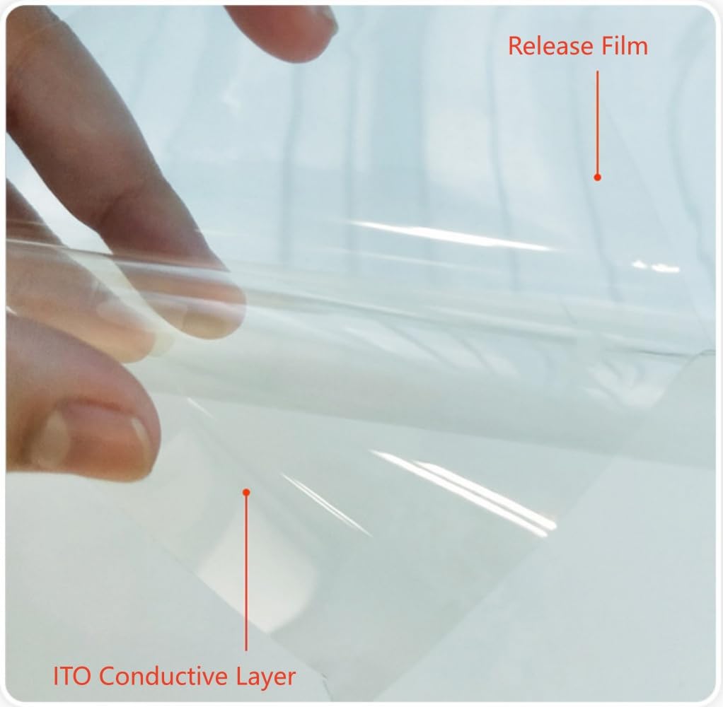 Película conductora transparente ITO-PET - 300x203 mm - 1 pieza(With adhesive 60ohm T0.188mm)