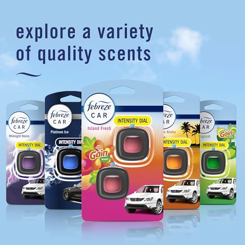 Febreze Car Odor-Fighting Air Freshener Vent Clip with Gain Scent, Island Fresh, 1 count - image 7
