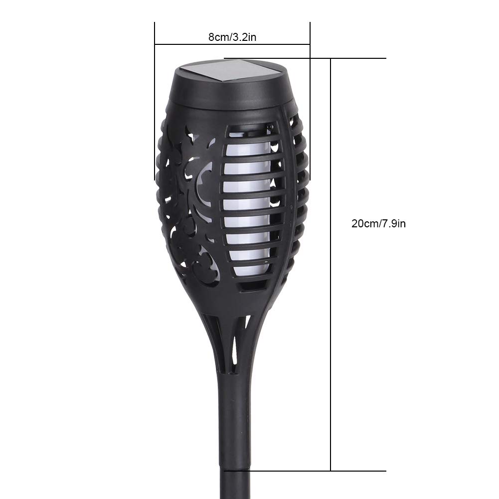 Solarlampen für Außen Garten, Solarleuchten mit Realistischer Flammeneffekt, Solar Fackeln Gartenbeleuchtung, IP65 Wasserdichte Gartenfackeln für Außen, Hinterhöfe, Rasendeko (4 Stück)
