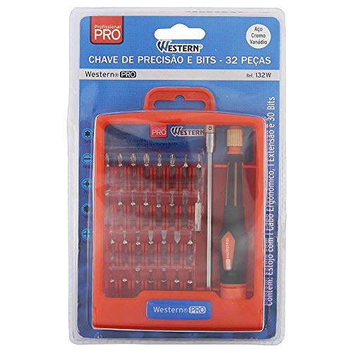 Chave de Precisão e Bits 32 Peças, Western 132W