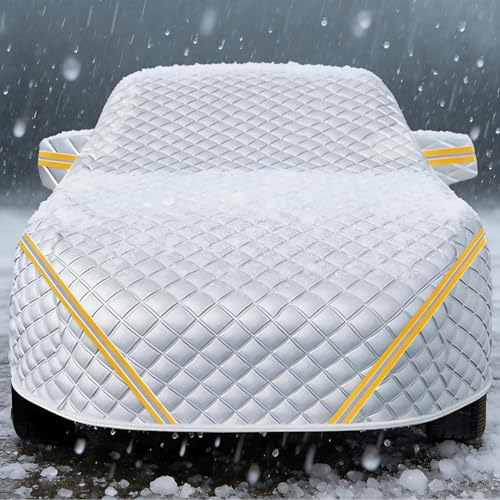 【Copertura auto antigrandine】La copertura auto antigrandine è realizzata in tessuto Oxford di cotone spesso, che offre una protezione completa contro le intemperie e protegge il tetto del veicolo, gli specchietti retrovisori, i finestrini laterali e altre parti.