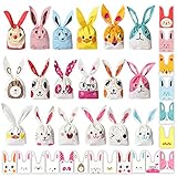 【Niedliches Design】Diese Geschenkbeutel haben die Form eines Hasenohrs. Das niedliche Hasenmuster wird Kinder anziehen, der lange Griff mit Hasenohren macht es einfach, Geschenke zu verstauen und herauszunehmen, was das Tragen vereinfacht.