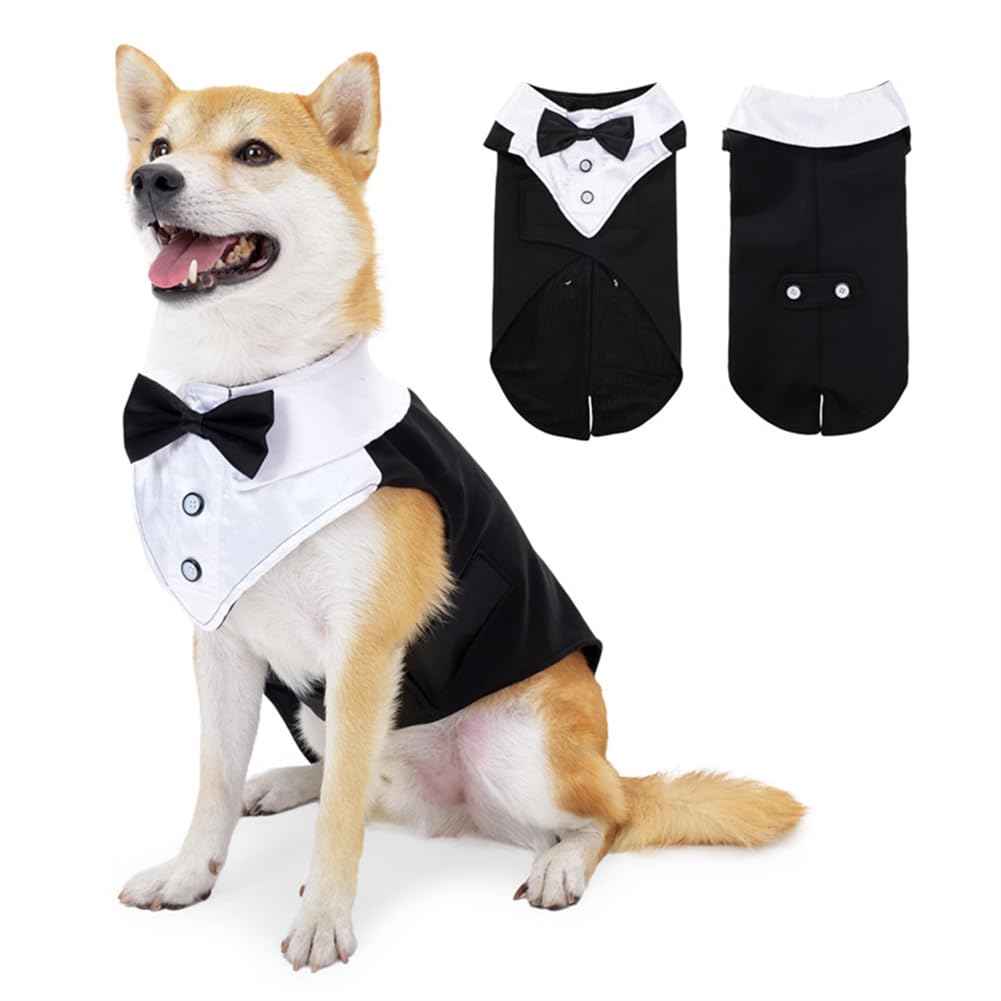 Amazon | 犬服 ペット スーツ ペット首輪 スーツドレス ドレス