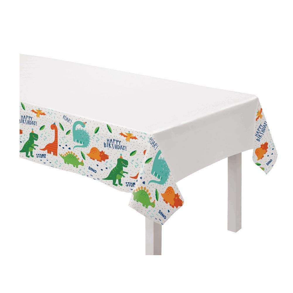Amscan Dino-Mite Multicolor Plastic Tablecover - 54