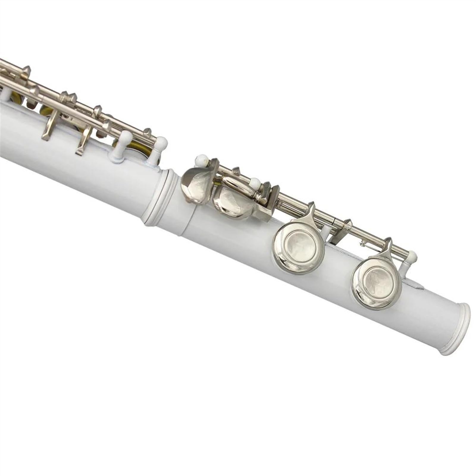 Flauta De Llave C Con Orificio Cerrado, 16 Agujeros, Cuproníquel Blanco, Flauta Transversal De Concierto Niquelada Con Llave E Flauta Travesera Kit