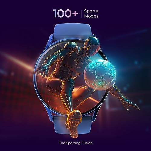 Image of beatXP Flare Pro 1.39 HD Display Bluetooth Calling Smart Watch, 100+ Sports Modes, Heart Rate Monitoring, SpO2, AI Voice Assistant, IP68 - Persian Blue