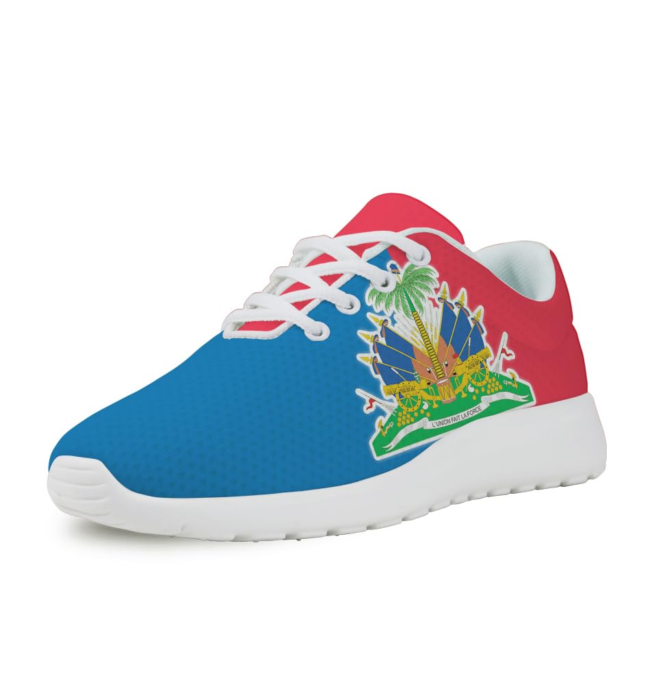 Haitian Flag Shoes for Women Men Trail Running Casual Fashion Sneakers Slip-on Tennis Shoes