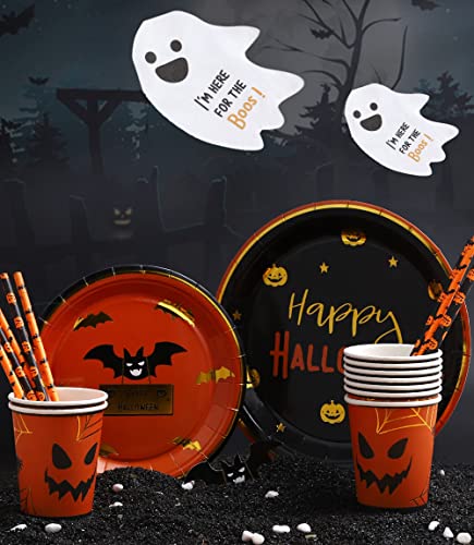 Halloween Cocktail Napkins - 50 Pk - Halloween Party Supplies L 3-Ply Halloween Napkins Paper Folded 5X7 Inches L Disposable Party Napkins, Ghost Paper Beverage Napkins, Bulk Birthday Napkins Kids #TOP5