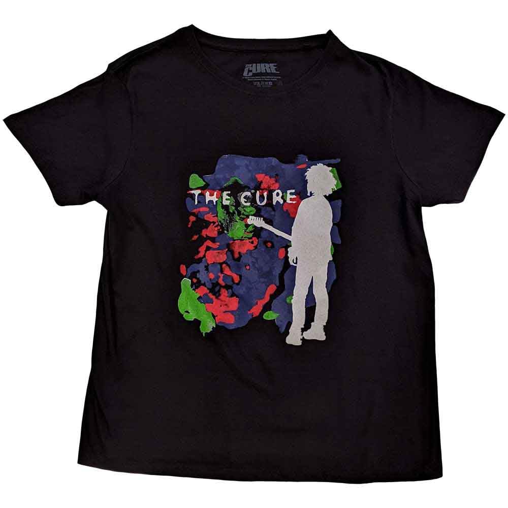 The Cure T Shirt Boys Dont Cry Band Logo New Official Women's Skinny Fit, Black, M