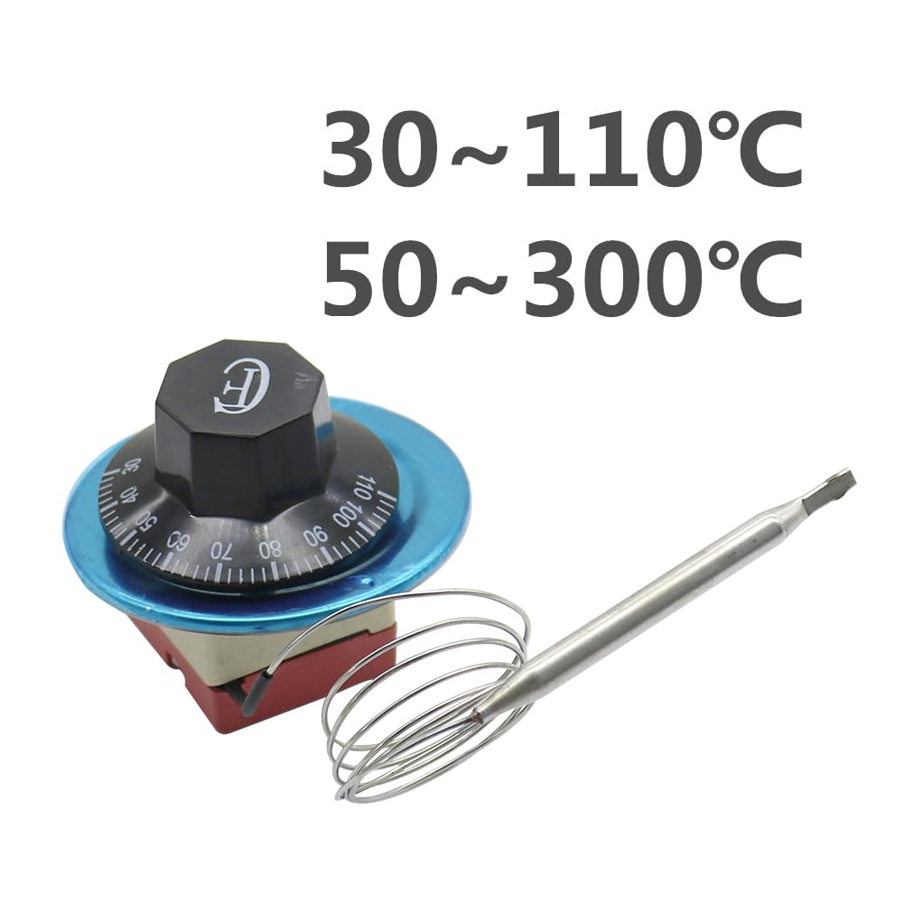 Thermostat mécanique réglable à base céramique 30-110/50-300 °C for chauffe-eau et four électrique(30-110 degrees)
