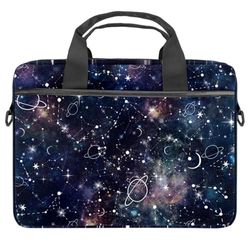 Eslifey Space Galaxy Universe - Maletín bandolera portátil con asa de correa, 13 y 14 pulgadas, Multicolor 6, 11x14.5x1.2in /28x36.8x3 cm
