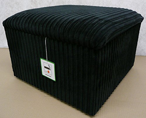 Elegance Furnishings Large Storage box with a lift up lid in black jumbo cord fabric.also available in different coloured fabrics.just ask and we can make it for you