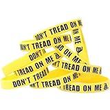 SayitBands 10 Don't Tread on Me Wristband Bracelets Gadsden Flag Design