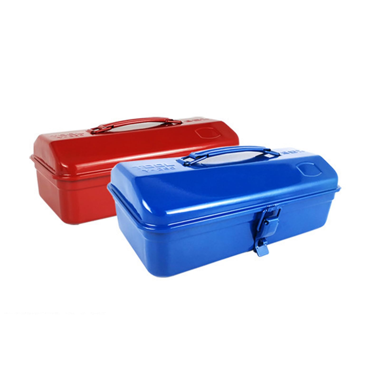 Caja de herramientas portátil de hierro resistente, cómoda empuñadura, gran espacio de almacenamiento para organización a largo plazo