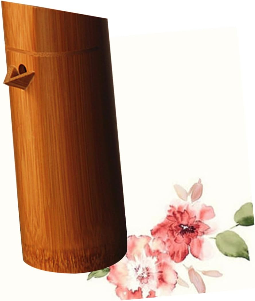 Natural Bamboo Sake Barrel Jug for Tea and Wine Service, Vintage