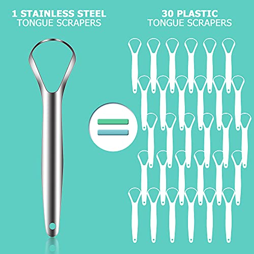 Tongue Scraper,Medical Grade Tounge Scraper Cleaner,Stainless Steel 100% Bpa Free Metal Tongue Scrapers,Fights Bad Breath,Great For Oral Hygiene,Tongue Cleaners For Adults And Kids(Pack Of 2) #TOP5