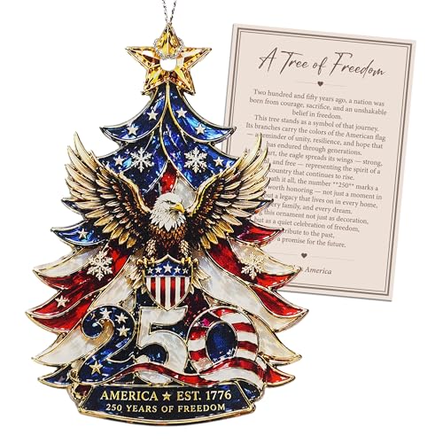Christmas Ornaments - 250 Anniversary USA Merchandise - Christmas Ornament 2026 - United States 250th Anniversary Decor America 250 Years Patriotic Home Decor
