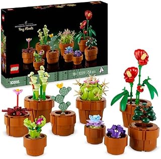 LEGO Botanicals Les Plantes Miniatures - 9 Plantes artificielles Dont Cactus à Construire pour Adulte - Accessoires de décoration pour Maison - Idée de Cadeau d'anniversaire pour Femme ou Homme 10329 - 1