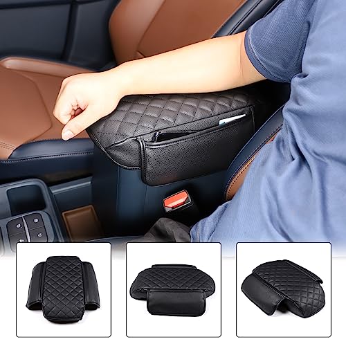 Aunginsy Car Leather Center Console Protector Cover Compatible with Ford Maverick 2022-2025 Center Console Armrest Seat Box Cover Cushion Lid Protector Pad Waterproof Anti-Scratch Interior Accessories by Aunginsy - Image 6