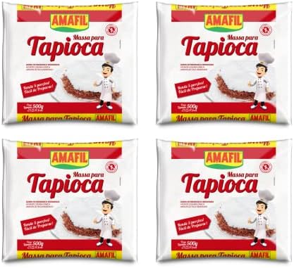 Tapioca Flour Hydrated Gluten Free 17.6 oz ( Pack of 4 ) Massa Para Tapioca - Amafil