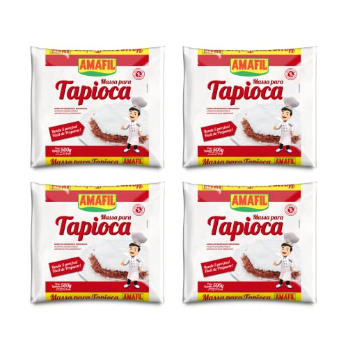 Tapioca Flour Hydrated Gluten Free 17.6 Oz ( Pack Of 4 ) Massa Para Tapioca - Amafil #TOP23
