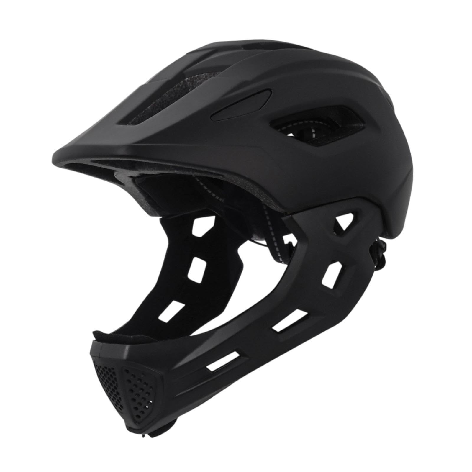 Kids Bike Helmet Shock Absorbing Full Face Helmet for Road Bike Scooter Boys Black