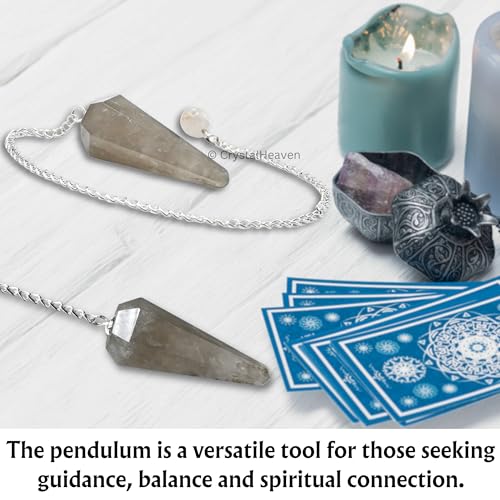 Image of Smoky Quartz Pendulum Dowsing Tool - Natural Crystal Pendulum for Spiritual Guidance - Premium Dowser Pendulum for Accurate Divination and Energy Healing - Perfect for Energy Healing and Chakra Balancing - Handcrafted with Precision and Elegance