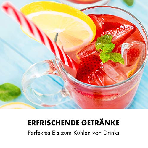 Klarstein Eiswürfelmaschine Klein, 2,5L Eiswürfelbereiter, für Mittelgroße, Klare Eiswürfel, Schnelle Mini, mit Sicherheitsalarm, 13kg/24h – Bild 7