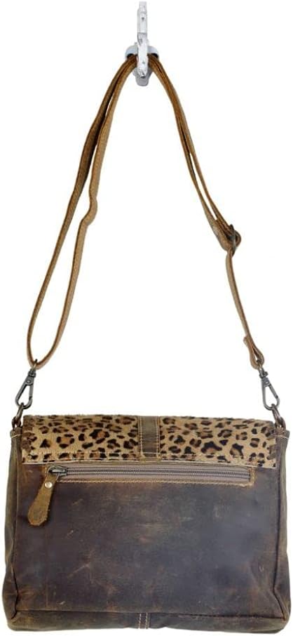 Myra Bag Swish Leather & Cowhide Bag Upcycled Cowhide & Leather S-2841 - Image 6