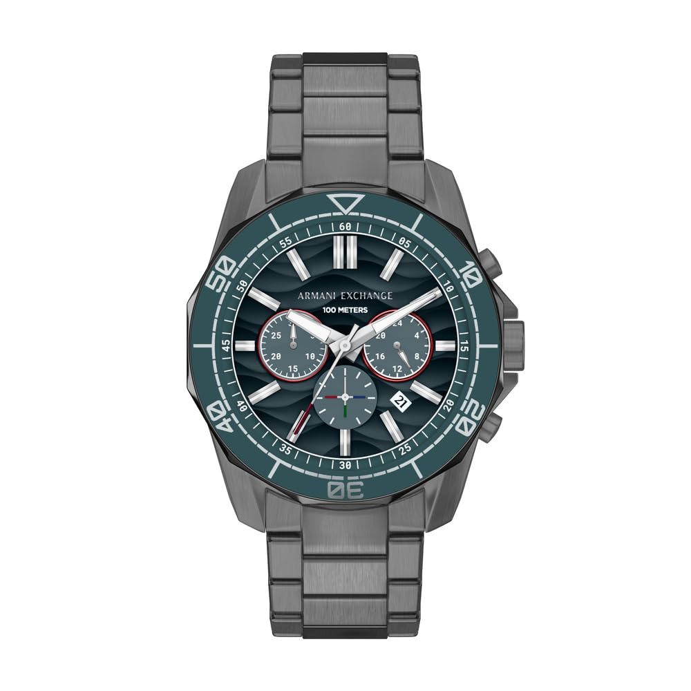 Armani Exchange Men's 44MM Gun-Metal Stainless Steel Watch, AX1972