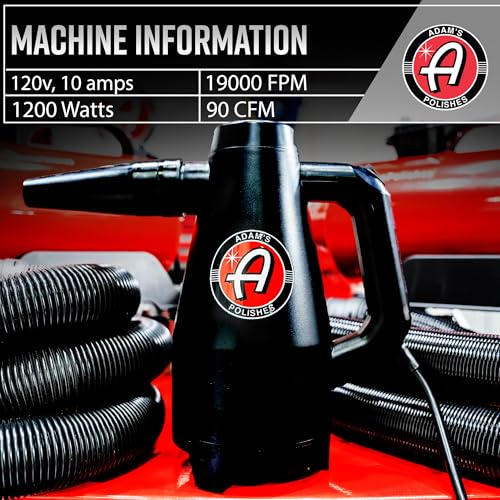 Adam's Polishes Mini Air Cannon - Handheld High Powered Filtered Car Wash Dryer Blower| Dry Before Car Cleaning, Car Detailing, Car Wax, or Ceramic Coating | Auto Tool Kit Gift Boat RV Motorcycle