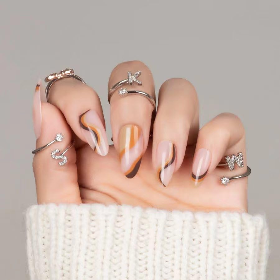 Miniatura 4 de 30 uñas postizas a presión Aurora blancas nacaradas, ajuste supremo y uñas de gel suave natural, 15 tamaños, kit de uñas postizas reutilizables con