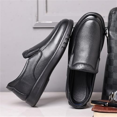 Men's Vintage Shoes Suede Vamp Uniform Wedding Solid Color Classic Party Wedding Non Slip Block Heel Anti-Slip Casual Slip-on3