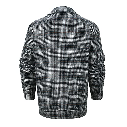 Dudubaby Denim Jacket,Mens Windbreaker Jackets Lightweight Snowboard Jacket Men Jean Jackets For Men Fuzzy Jacket Single Breasted Trench Coat Heated Jackets Gothic Hooded Jacket(Gray-4,Large) #TOP5