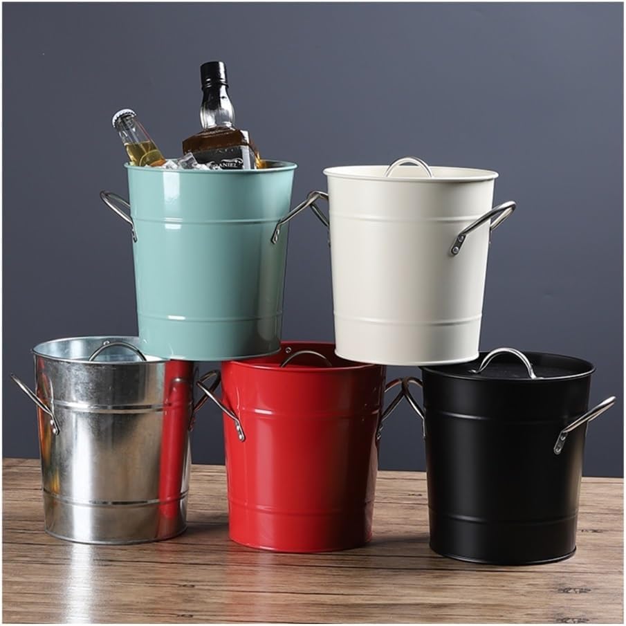 Ice Bucket, Domestic, Outdoor Camping Ice Bucket With Lid, Commercial Bar Kegs Ice Buckets For Parties(Green)