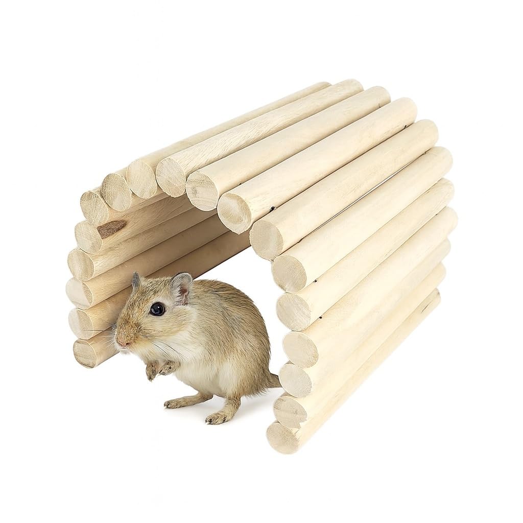 KSK Wooden Ladder Bridge, Hamster Mouse Rat Rodents Toy, Small Animal Chew Toy, 8" L-image-48