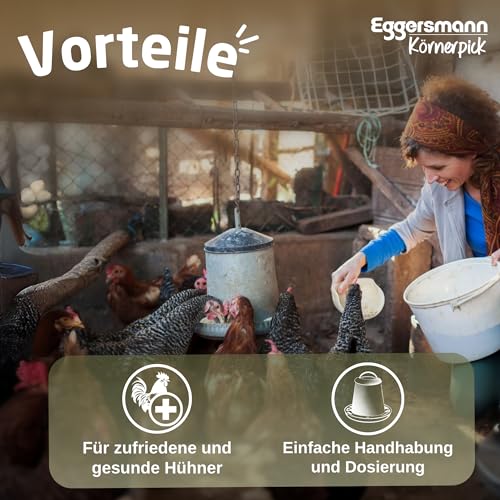 Eggersmann Körnerpick 25 kg Hühnerfutter - Struktur Körnermix Oregano - Hühner Körnerfutter Basic Geflügelfutter - Premium Körnermischung für Hühner Gänse und Enten