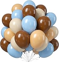 Vista 18 de Globos de color verde azulado y blanco, globos de látex de confeti dorado para fiesta, color azul turquesa oscuro pastel, azul pavo real, blanco