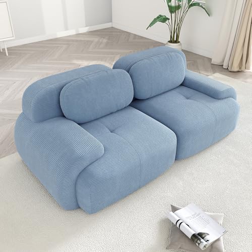 YESER Modular Sectional Sofa Boneless Couch Corduroy Cloud