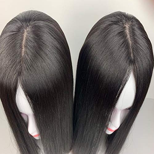 100 European Virgin Human Hair Jewish Wig Shevy Cap Kosher Wigs Thick End Silk Top None Lace Wig(18inch)
