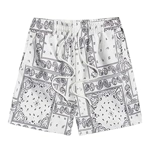 Mymyguoe Bañador para hombre con impresión 3D, de secado rápido, pantalones cortos de playa, pantalones de playa hawaianos, pantalones de playa holgados, pantalones cortos de playa, boho, pantalones