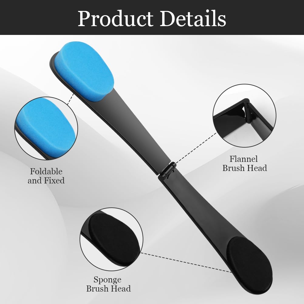 LOPHE Back Applicator, Spazzola per la Schiena per Crema Abbronzante con Doppia Testa, Applicatore Crema Schiena da Abbronzante Corpo, Create Abbronzante Naturale(Blu)