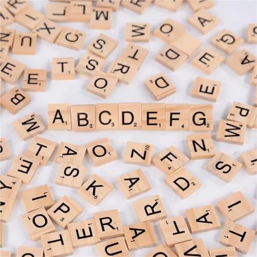 Fichas de madera para Scrabble 6 sets letras y números miniatura 4