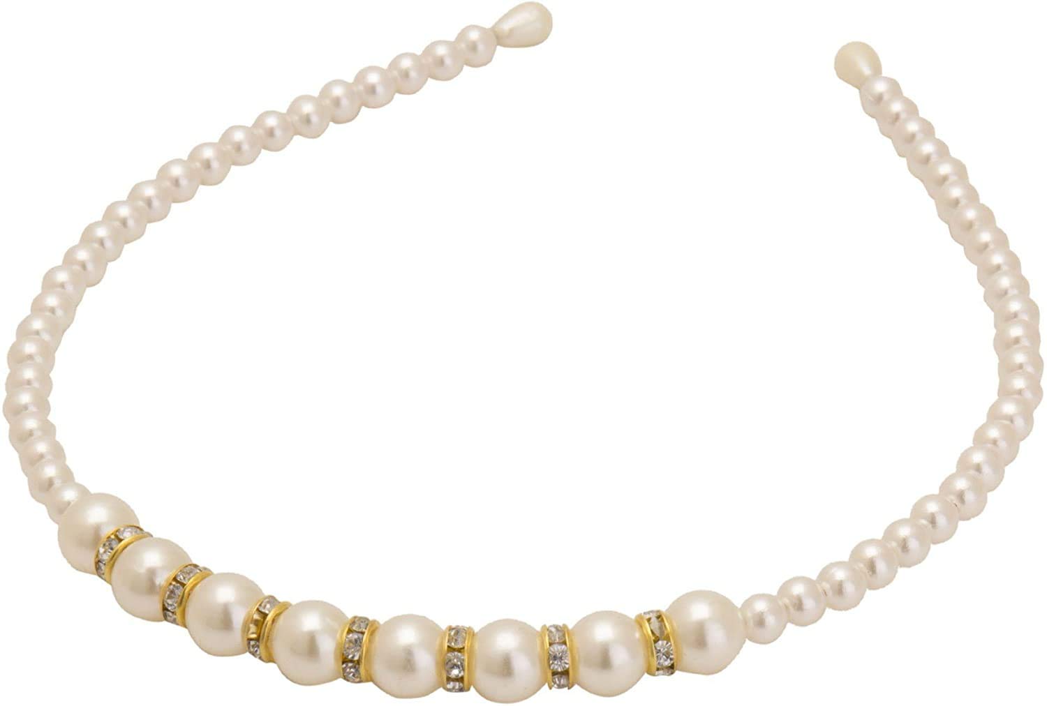 Sanjis Enterprises White Pearls Headbands Hair Bands for Girl Hair Accessories for Women Girls (2 Unit) (B08DL829Q2) Amazon Price History, Amazon Price Tracker