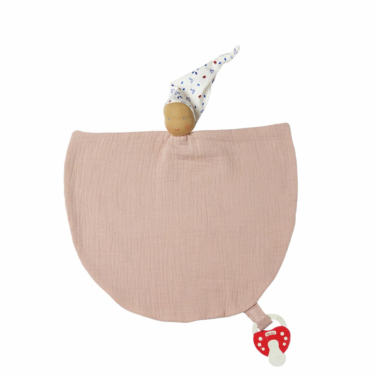 Käthe KruseWaldorf Gnome Large Rose - Delicate Comforter and Doll, 30 cm, Oeko-Tex® Cotton Muslin, Organic Virgin Sheep's Wool