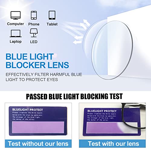 Image of 4 PACKS Blue Light Blocking Reading Glasses Women 1.0 1.25 1.5 1.75 2.0 2.25 2.5 2.75 3.0 3.5 4.0 5.0 6.0