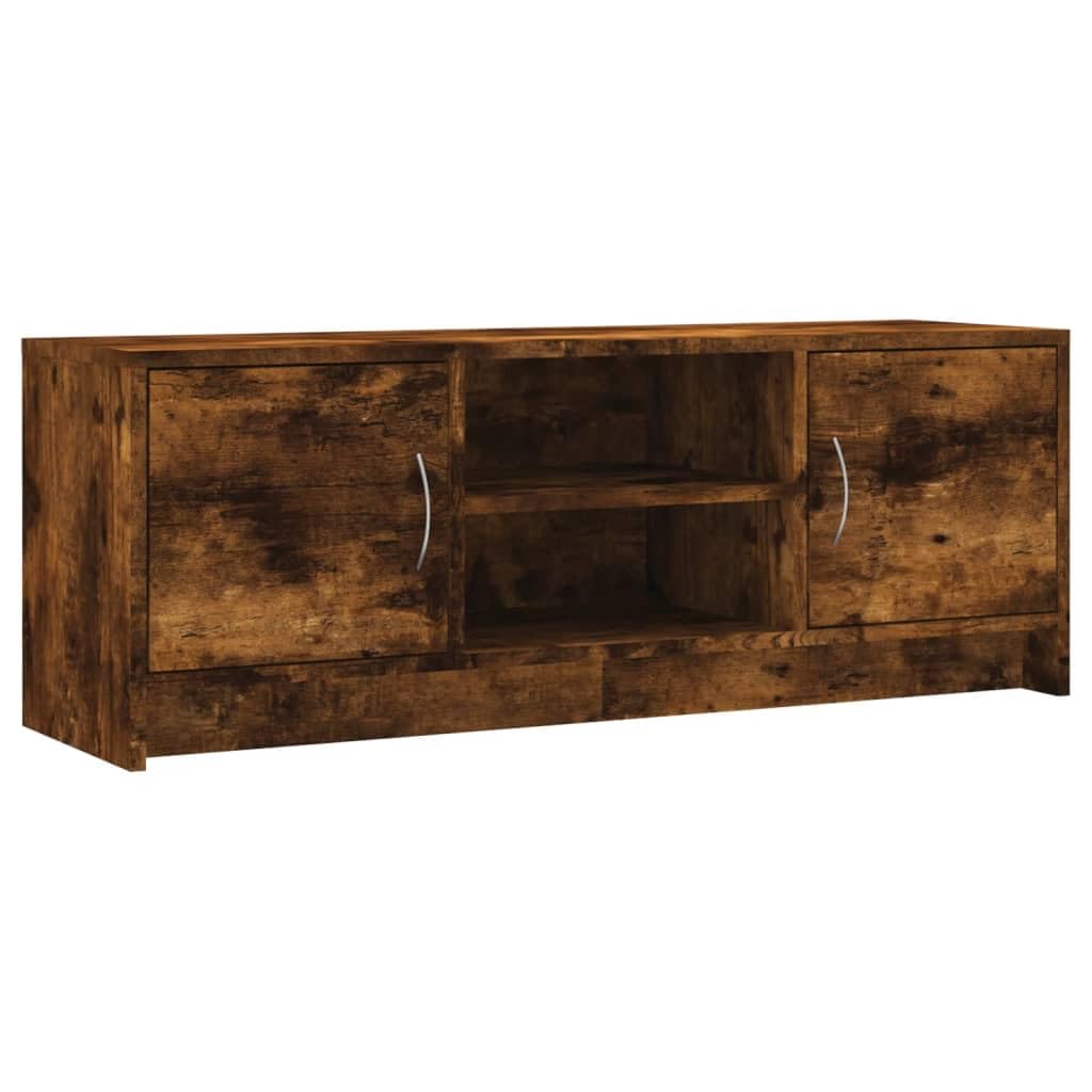 vidaXL TV Cabinet, TV Stand with Doors and Shelves, Media Console for Bedroom Living Room, Sideboard, Modern Style, Smoked Oak Engineered Wood