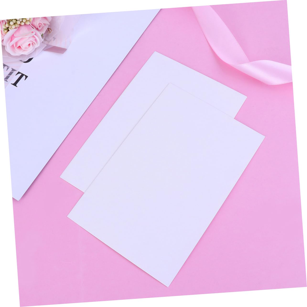 NUOBESTY Leere Kraftpapier Postkarten 200 Stück Weiß für Schreiben