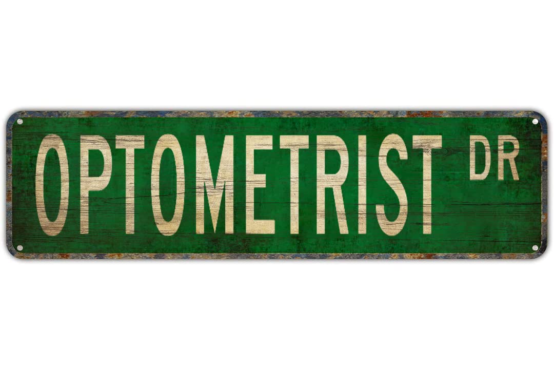 Sitrmgh Sign Vintage Decor Wall S Optometrist Optometrist Gift Optometrist Eye Doctor 16X4 Metal Tin Outdoor Living Rustic Decor Bar Man Cave Wall Decoration